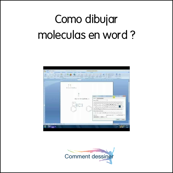 Como dibujar moleculas en word